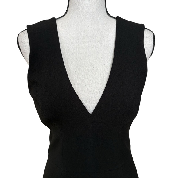 Dress the Population Sandra Side Slit Plunge V-neck Sleeveless Black Maxi Dress - Picture 6 of 11